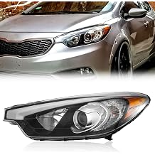 TODO Headlight w/Bulbs Compatible with 2014 2015 2016 Kia Forte Forte 5, Driver/Left Side, NOT Fits LED DRL Models