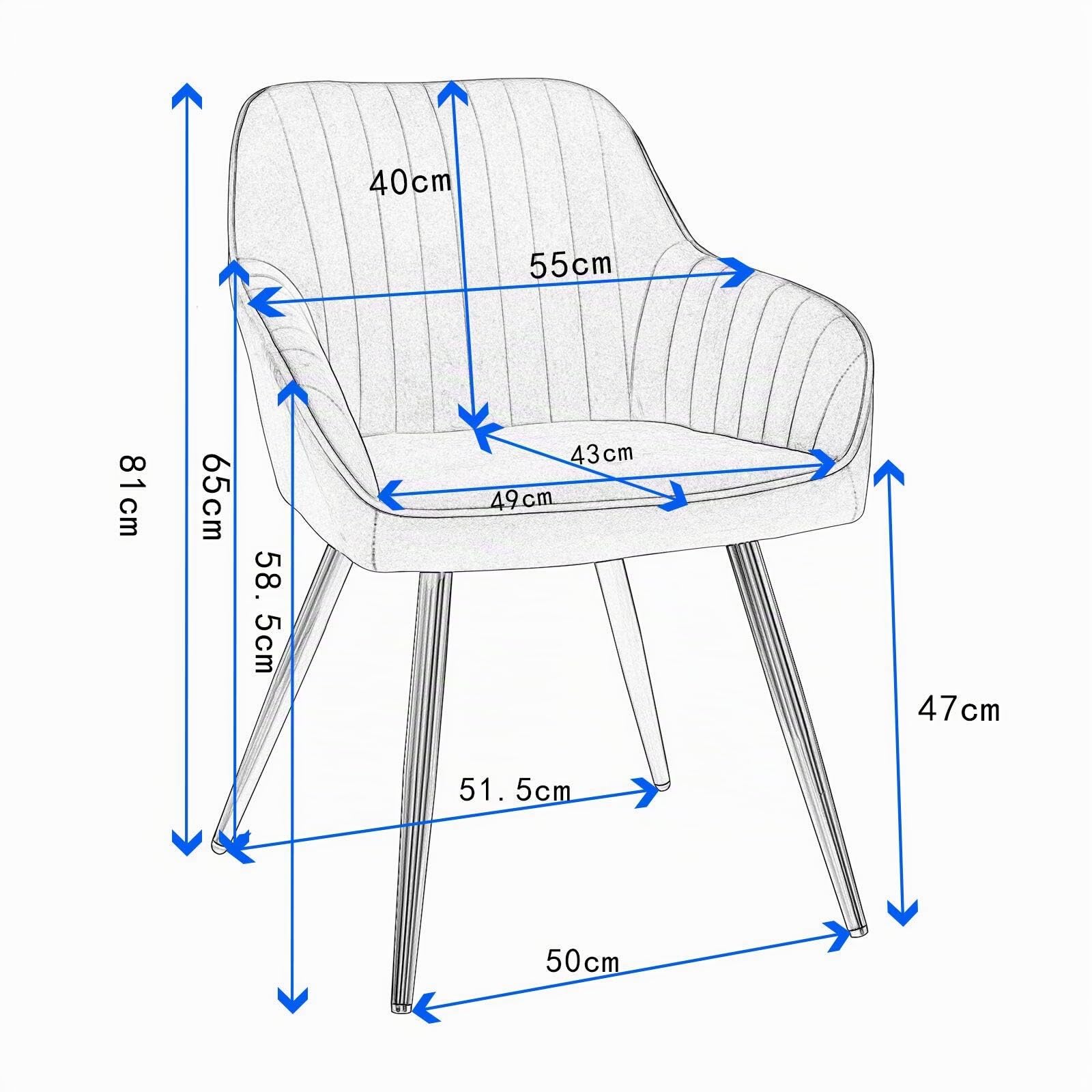 Lestarain 2 X Sedia Poltroncina da Sala Pranzo, Sedie Moderne da Cucina con Schienale e Braccioli, in Velluto, per Camera da Letto Soggiorno, Gambe Metalliche d'Oro Rosa