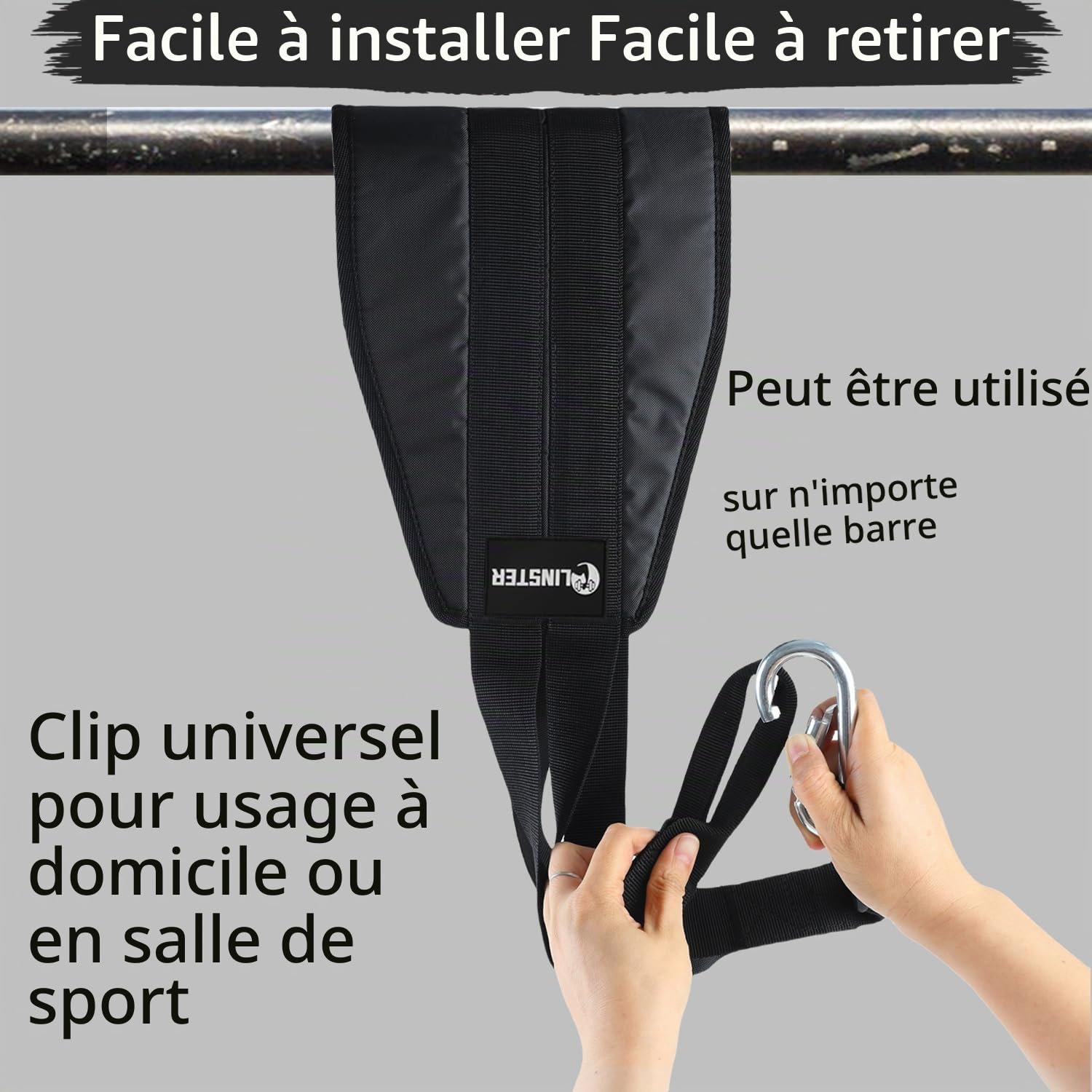 Boucles abdominales, sangles ventrales suspendues pour soulever les jambes, sangle rembourrée épaisse pour osciller