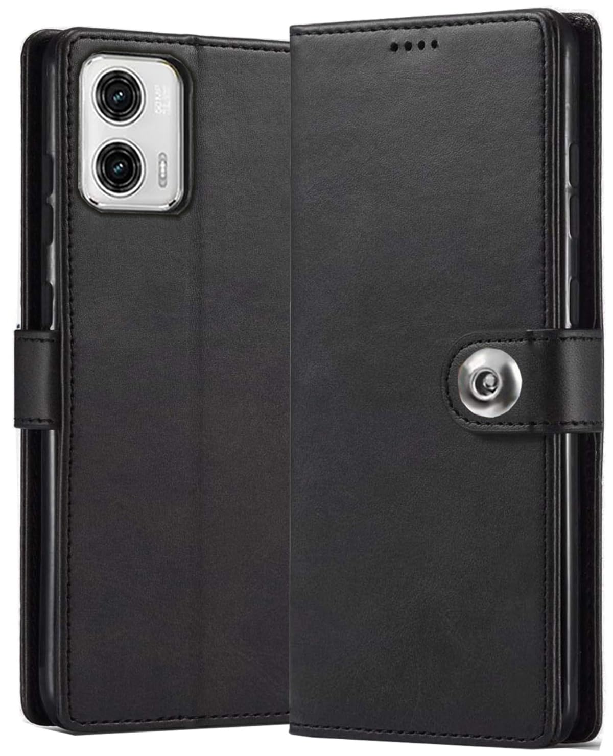 SEAHAI Leather Flip Case For Motorola Moto G73 5G, Premium PU - View #9