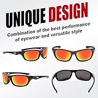 Vista 2 de Duduma Gafas de sol deportivas polarizadas para hombres y mujeres, béisbol, correr, ciclismo, pesca, conducción, golf, marco irrompible, Du646