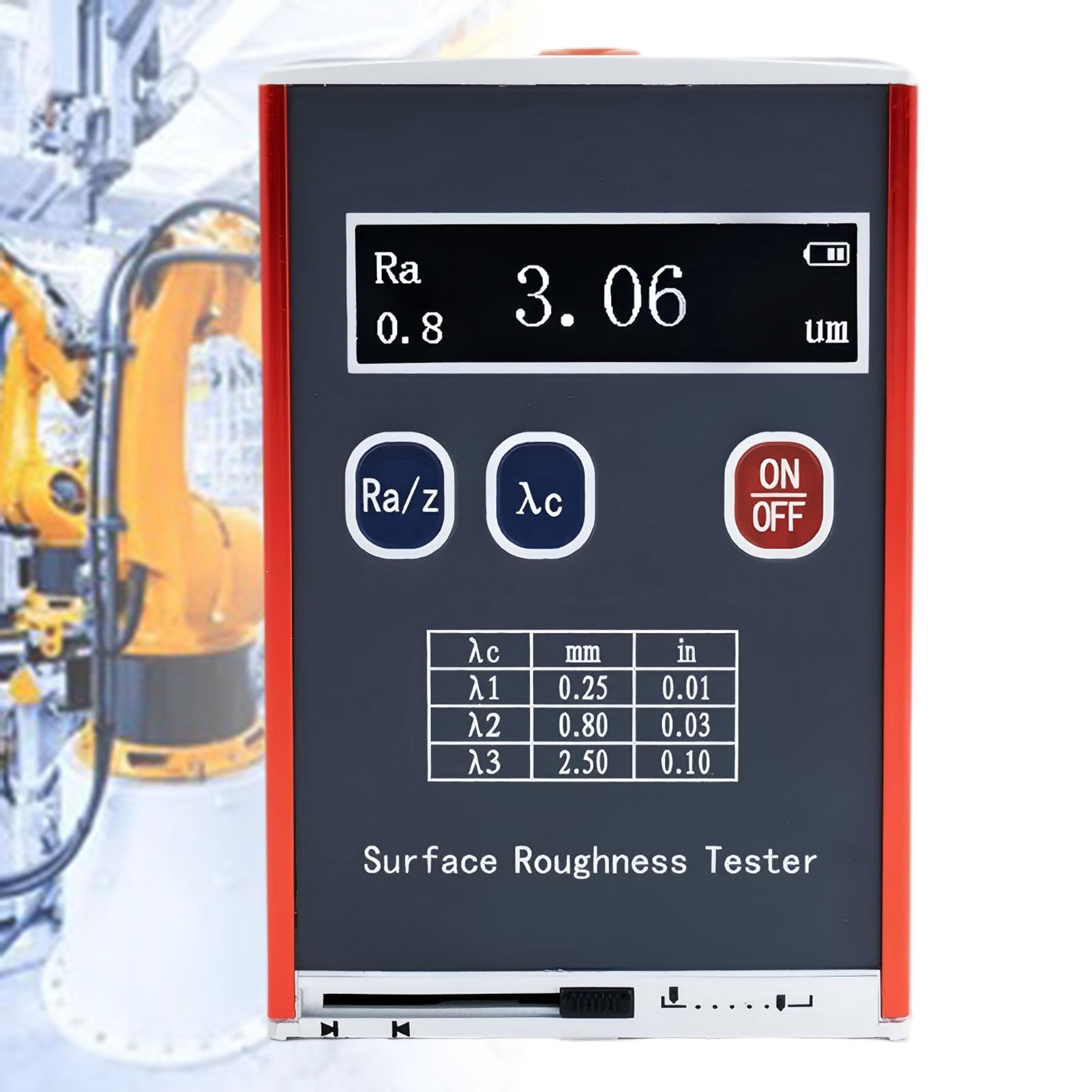 ExoticaBlend Surfaces Roughness Tester, Led Display Screen, with an Accuracy of 0.01 μm, 4 Test Parameters, Ra/Rq 0.05 to 15.0 μm Rz/Rt 0.1 to 50.0 μm, Portable Design