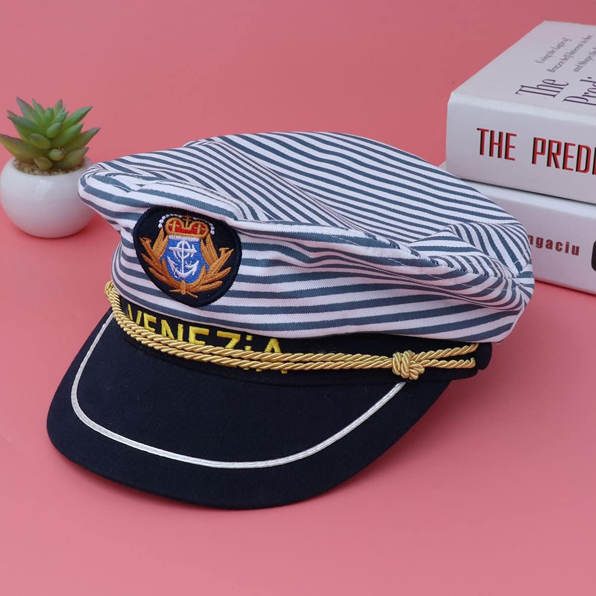 Miniatura 9 de GANAZONO Sombrero de disfraz de capitán marinero de la Marina gorra de marinero gorra de marinero sombrero de capitanes de mar sombrero para cosplay