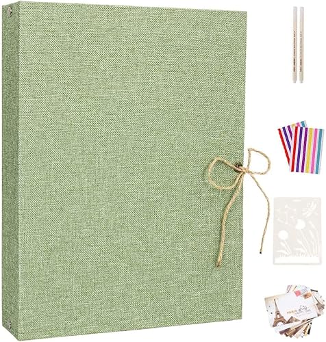 AIOR Álbum de recortes de 11 x 8.3 pulgadas, 60 páginas para fotos de 3 x 5, 4 x 6, 5 x 7, 6 x 8, regalo ideal para cumpleaños, Navidad, álbumes de