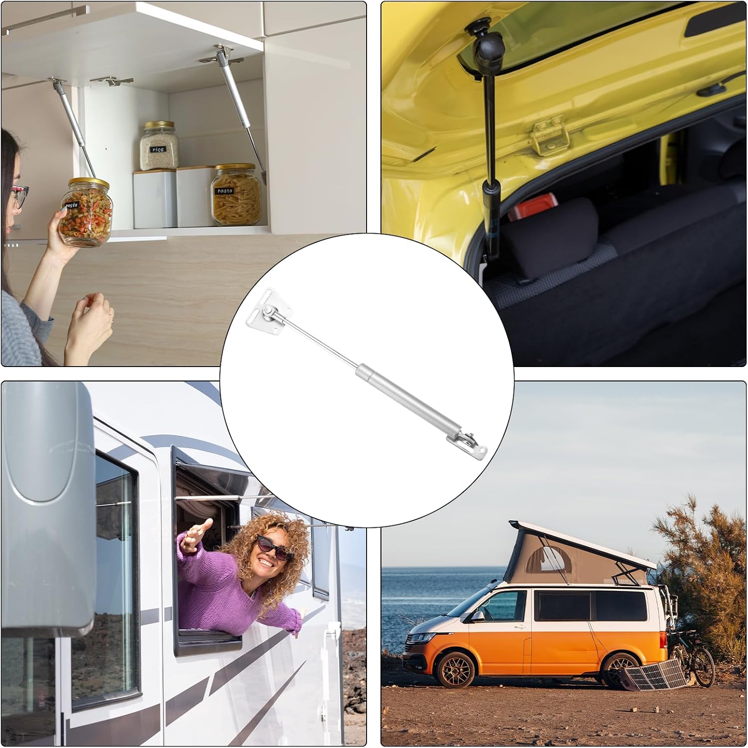 PATIKIL 18LB/80N Gas Struts, 11.4 Inch Spring Shocks Lift Support for RV Overhead Truck Rear Window Motorhome Door Cabinet Door Toolbox Lid, 2 Sets