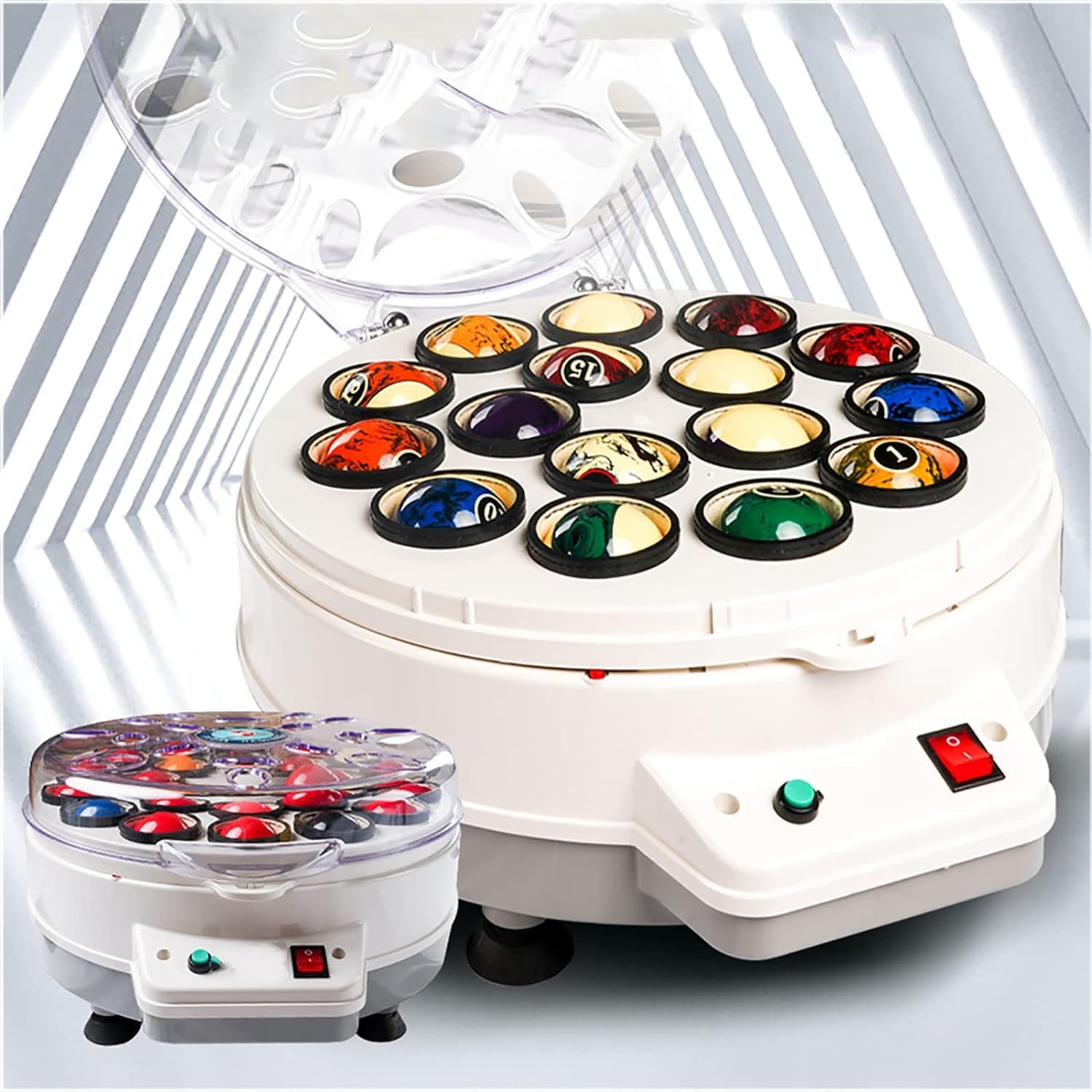 Great for Billiard Cleaning Machine, Billiard Ball Polishing Washer, 16 Ball Snooker Clean Bulletproof Ballistic Ballistic with One Button Start, LED Display, Billiard Ball Set, Snooker Ball Set