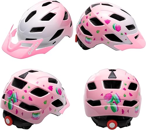 Miniatura 51 de OnBros Casco de bicicleta para niños – Cascos de bicicleta para niños de 5 a 14 años con visera, casco de bicicleta para niños para monopatín