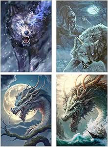 AIRDEA Cœur Diamond Art Painting Kits, 5D DIY Plage Broderie Diamant Painting Kit Complet, Bord