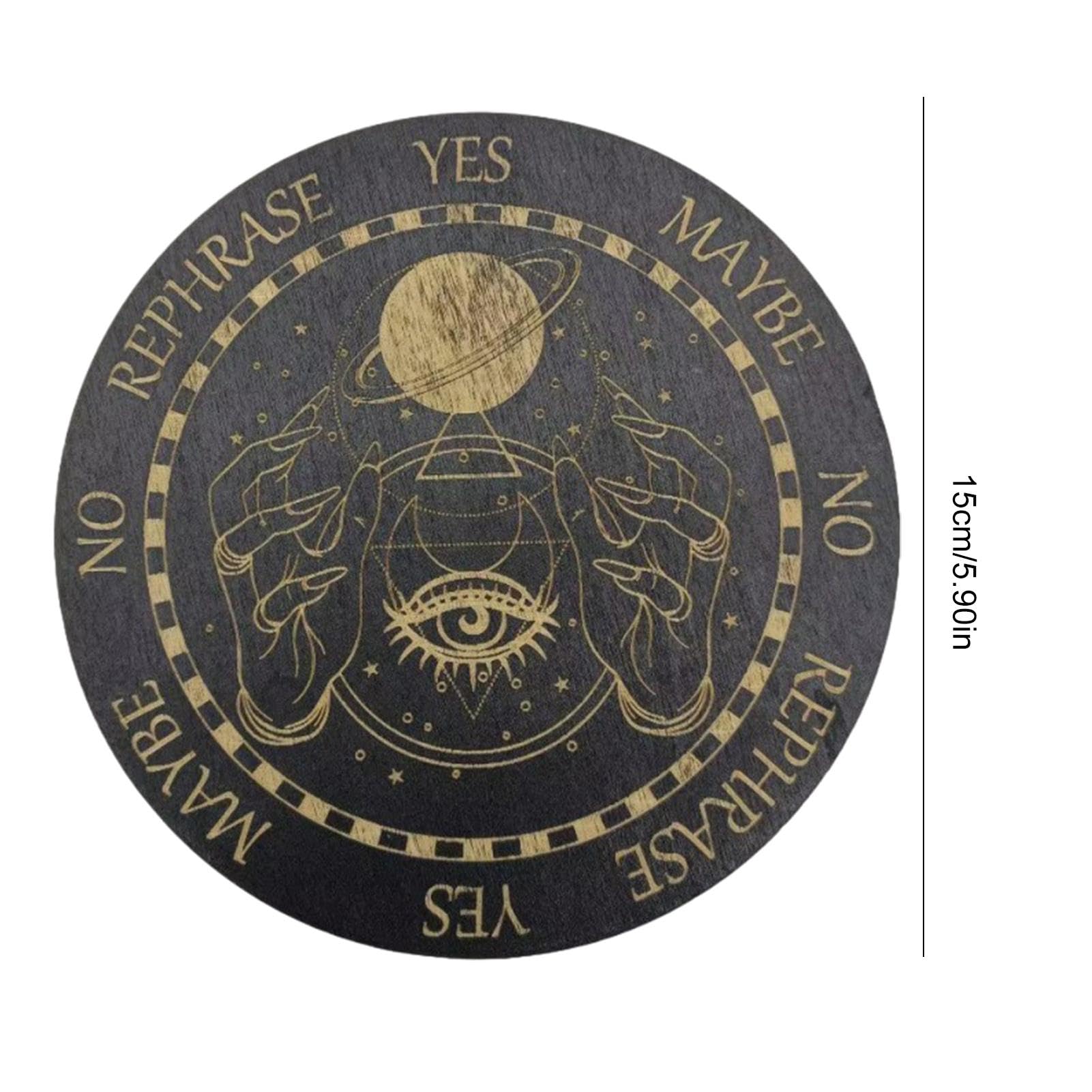 Planche à pendule en bois gravée au laser, étoile, soleil, lune, tarot, autel, fournitures de stimulation, guérison métaphysique, ornement de plaque de méditation Planche à pendule en bois gravée au laser, étoile, soleil, lune, tarot, autel, fournitures de stimulation, guérison métaphysique, ornement de plaque de méditation