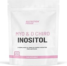 Myo-Inositol & D Chiro Inositol - Supports Women with PCOS -120 Capsules - Promotes Hormonal Balance & Normal Ovarian Function -