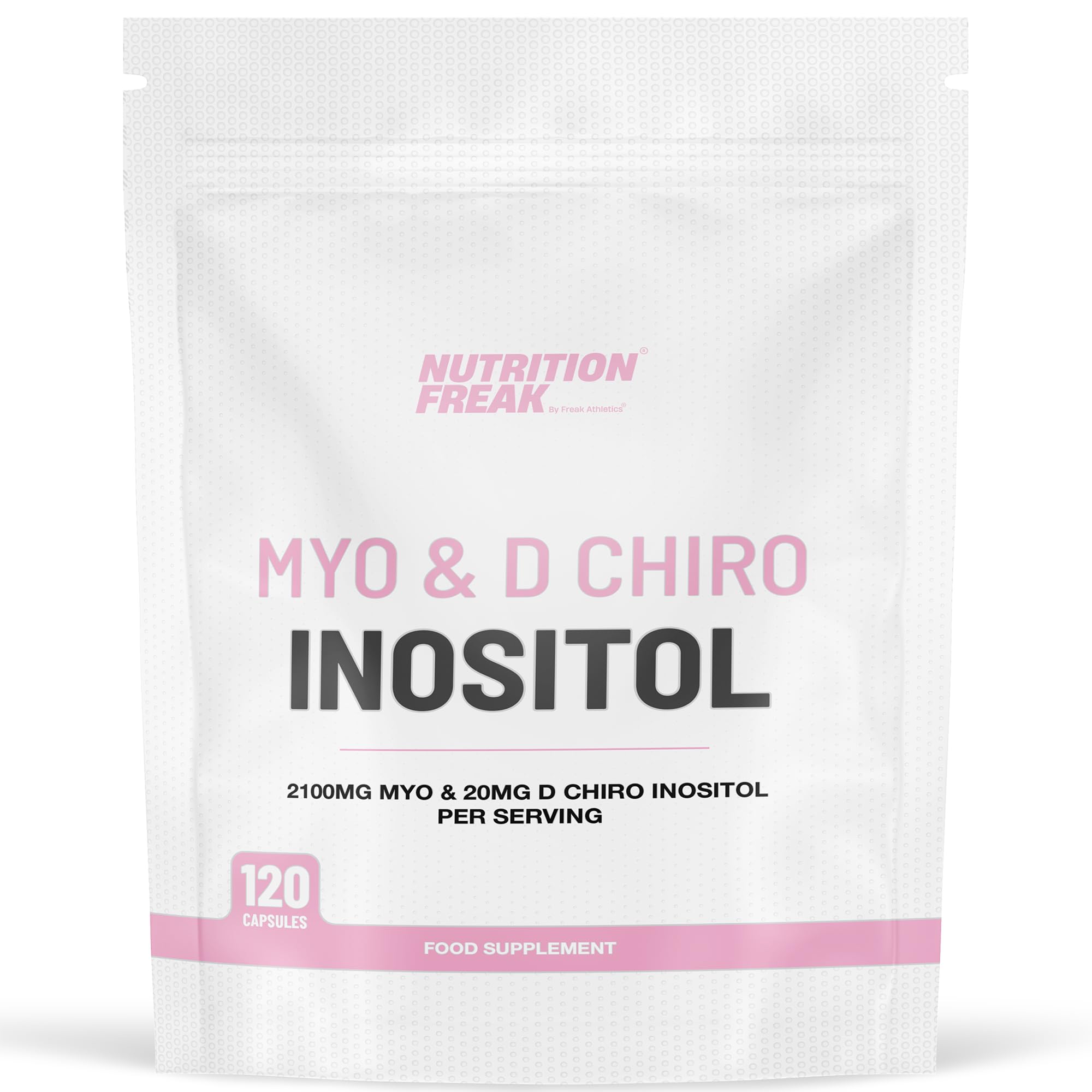 Freak Athletics Myo Inositol & D Chiro Inositol - Supports Women with PCOS - Promotes Hormonal Balance & Normal Ovarian Function - 120 Capsules