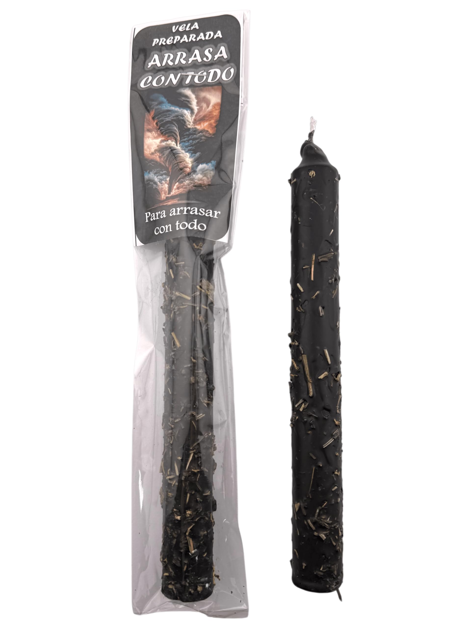 HOSTENATURA Vela Preparada Ritualizada Arrasa con Todo 18cm - para arrasar con Todo