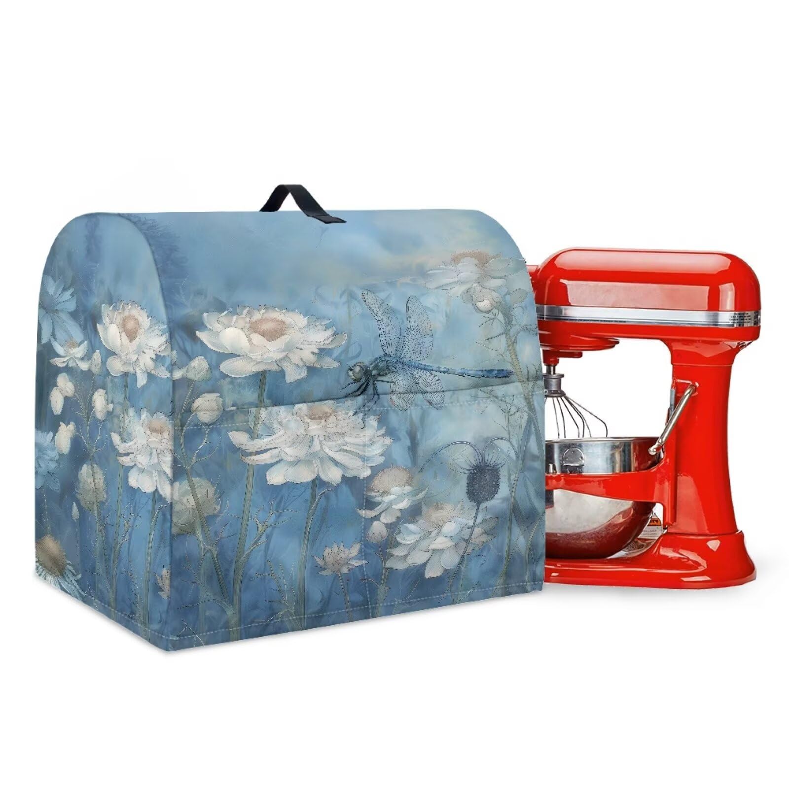 Txsniver Kitchen Dust Cover for Stand Mixer Waterproof Mixer Cover with Front Pockets and Adjusting Drawstring for 6-8 Quart Multi-Functional Kitchen