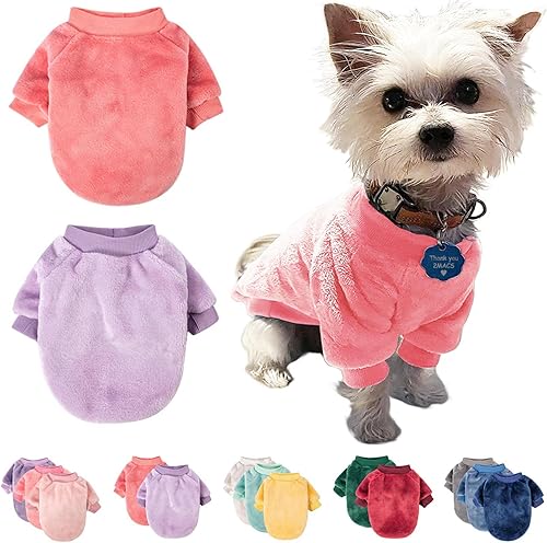 Miniatura 22 de FabriCastle Suéter para perro, paquete de 3 prendas para perros y gatos, chaquetas ultrasuaves y cálidas para mascotas XXS XS para perros pequeños