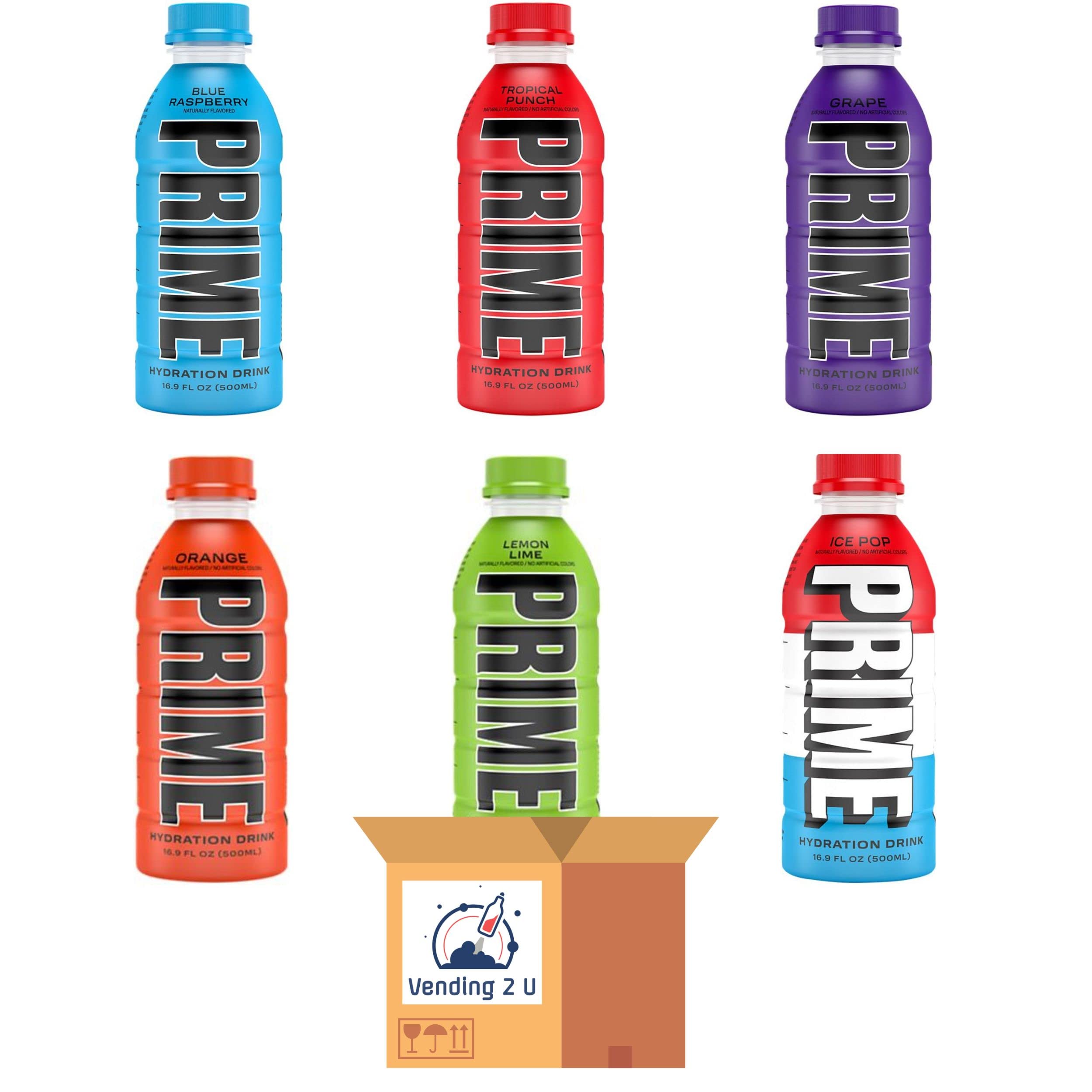 Buy Prime Hydration Drink Variety Pack, 6 Flavors, 2 Each (16.9oz 12pk