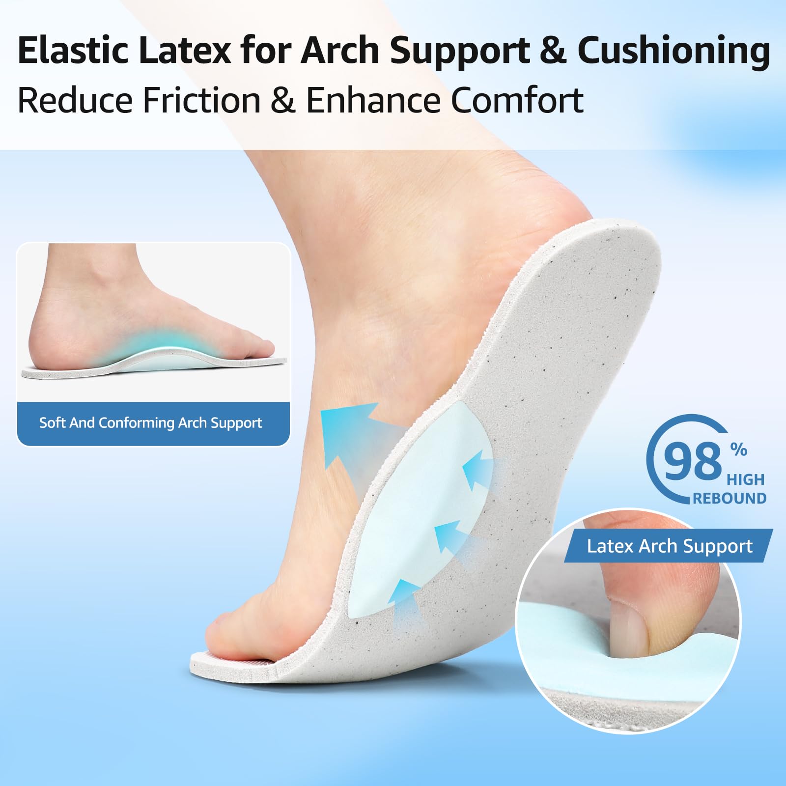 STQ Scarpe da ginnastica da donna senza lacci, con punta larga, comode, da tennis, in memory foam, ortopedico, supporto per arco plantare, per fascite plantare, palestra, fitness