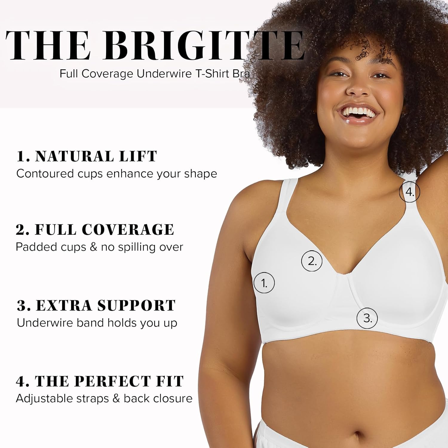 Leading Lady Women's Underwire Padded T-Shirt Bra - Image 2