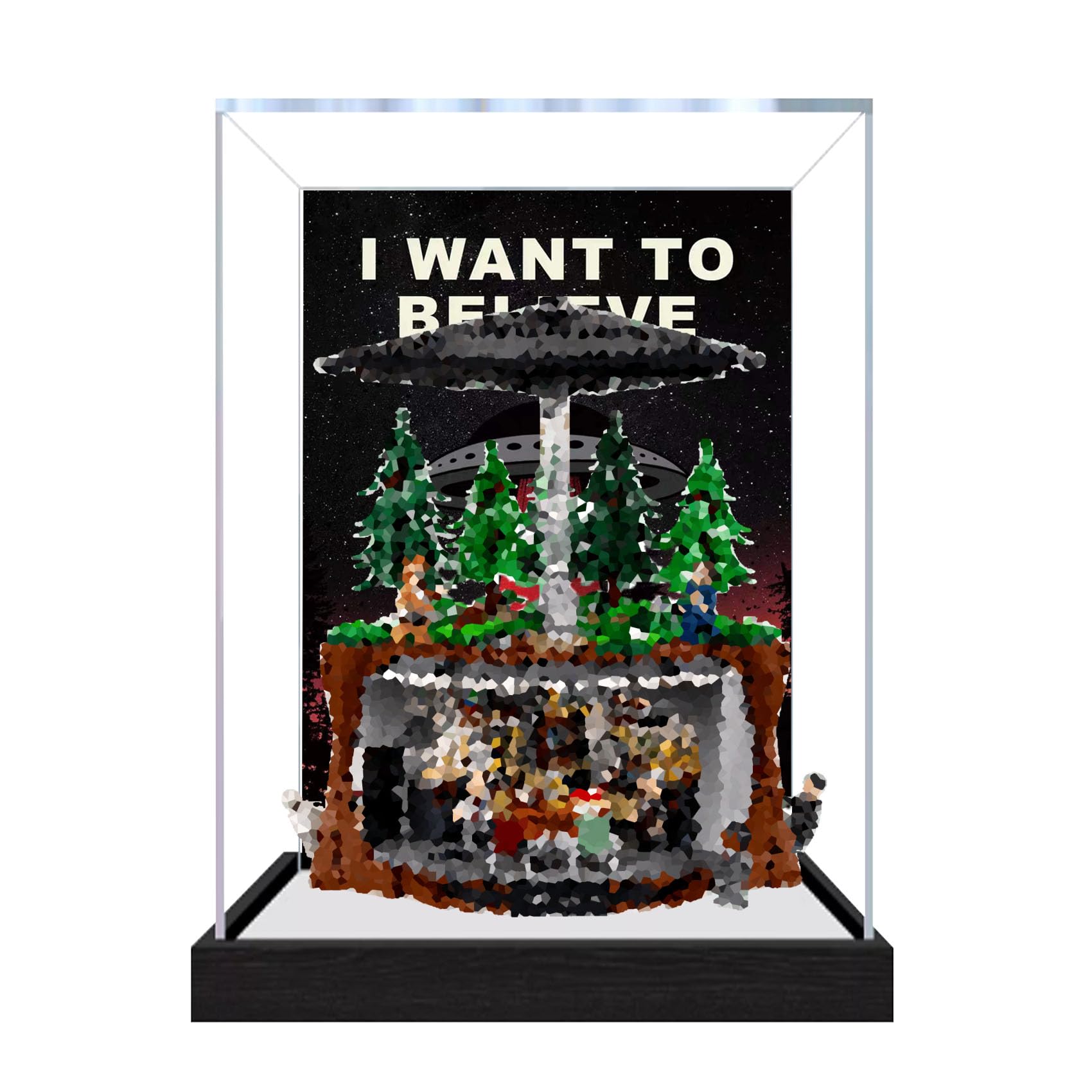Feifanyifei Background3mmc Dustproof Acrylic Display Case For Le-Go 21369 Model (Background3mmc)