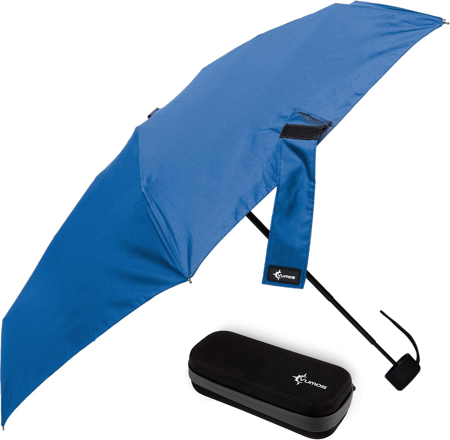 Vumos Small and Compact Travel Umbrella - Portable Mini Folding Umbrella Perfect for Men, Women or Kids. Has Case to store in Pocket, Purse, Backpack or Car