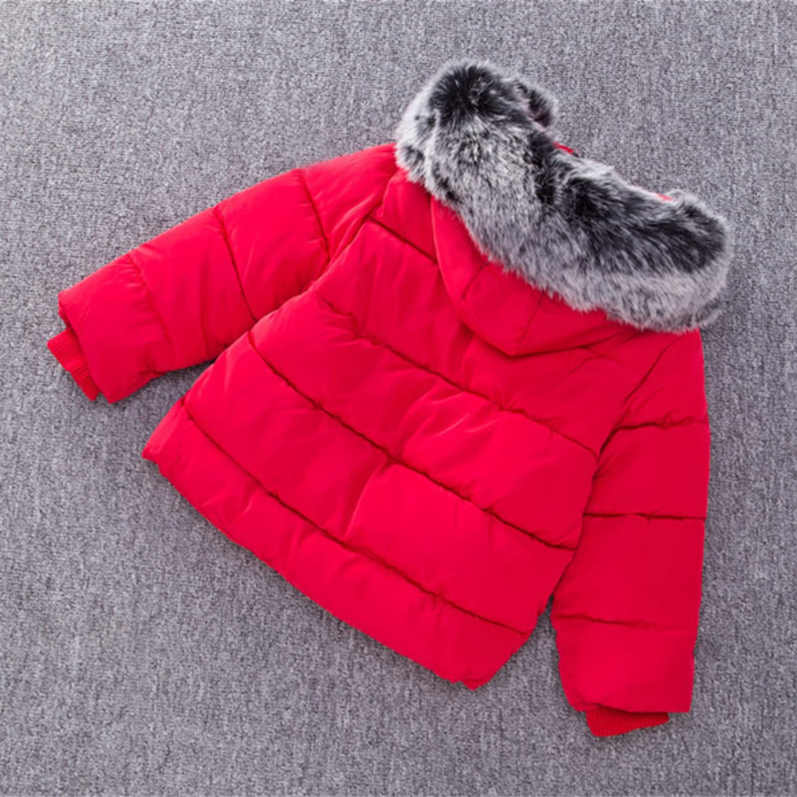 Generisch Niños Niños Bebé Niños Abrigos de Invierno Espesar Cuello Polar Sudadera con Capucha Chaqueta de Plumas a Prueba de Viento Traje de Nieve Ropa Ropa Exterior Verano Niños