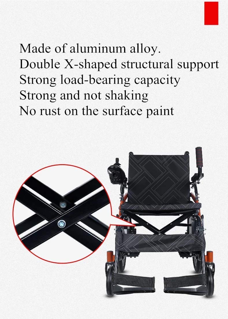 Acquista Sedia A Rotelle Elettrica Leggera Pieghevole Sedia A Rotelle Elettrica Leggera Pieghevole, all Terrain, Doppia Batteria al Litio Portatile Elettrica