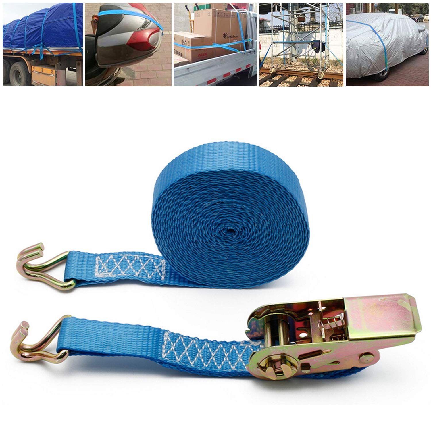 Sangle à Cliquet En Polyester Robuste Avec Boucle à Cliquet Pour Voiture, Camion, Bagage (8 M