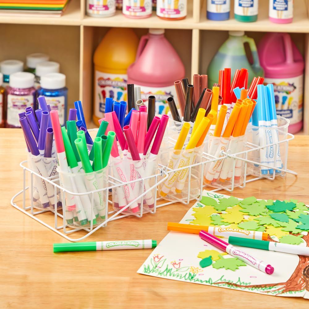 Colorations Paint Cup Caddy for Kids Painting Supplies ( 17 1/4"L x 6 3/4"W x 2 5/8"H)