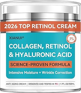 Crema facial de retinol con colágeno y ácido ...