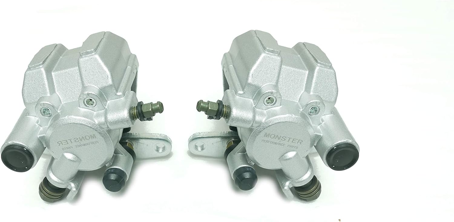 Monster Loaded Front Brake Calipers for Honda TRX250X/EX & TRX400X/EX Left & Right Precision Machined Quiet Operation Corrosion Resistant Optimal Braking