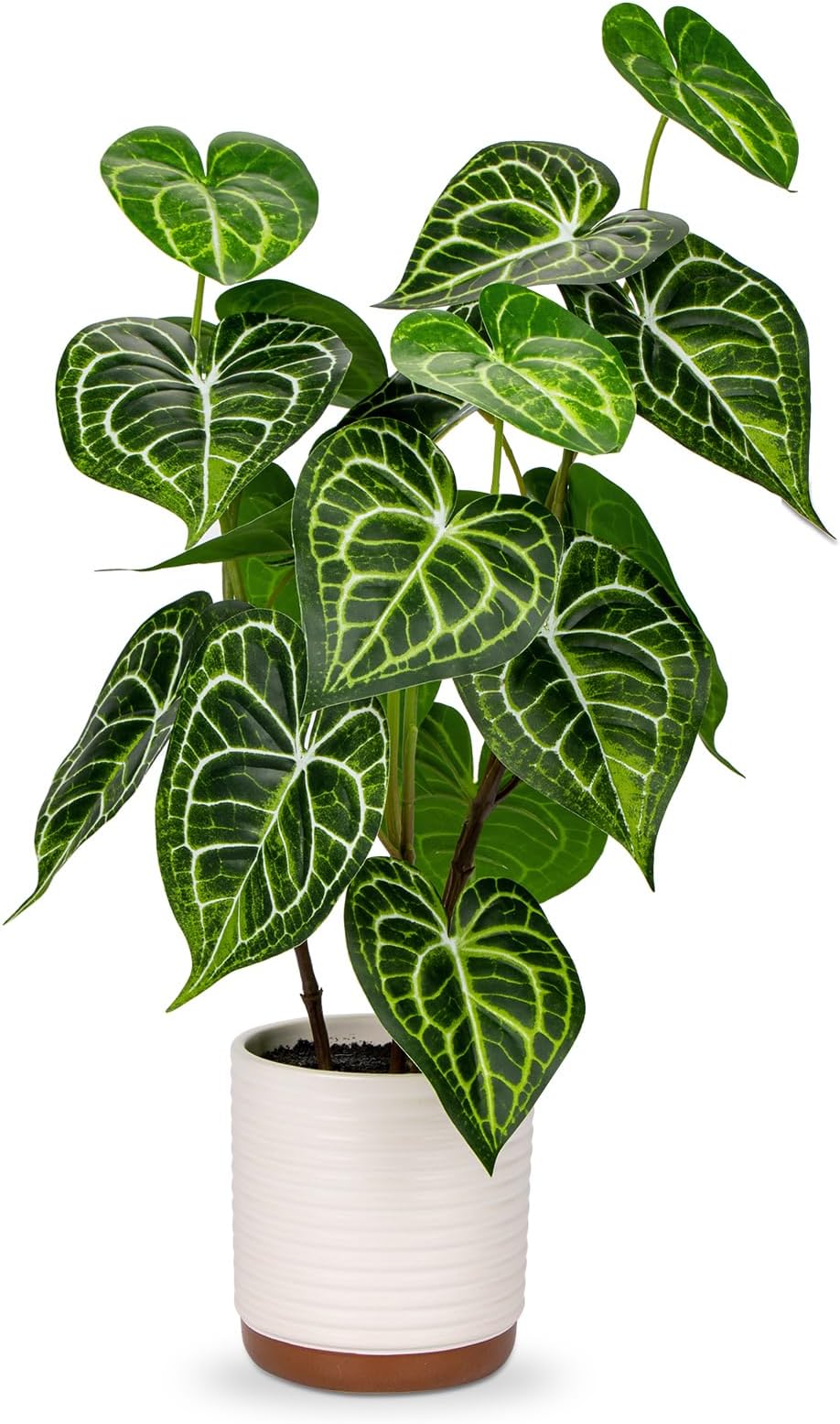 – Briful 55cm Tall Artificial Plants in Ceramic Pot, 21.7" Large Fake Plants Heart-Shaped Artificial Greenery Decorative Artificial Plants for Home Office Hotel Decoration