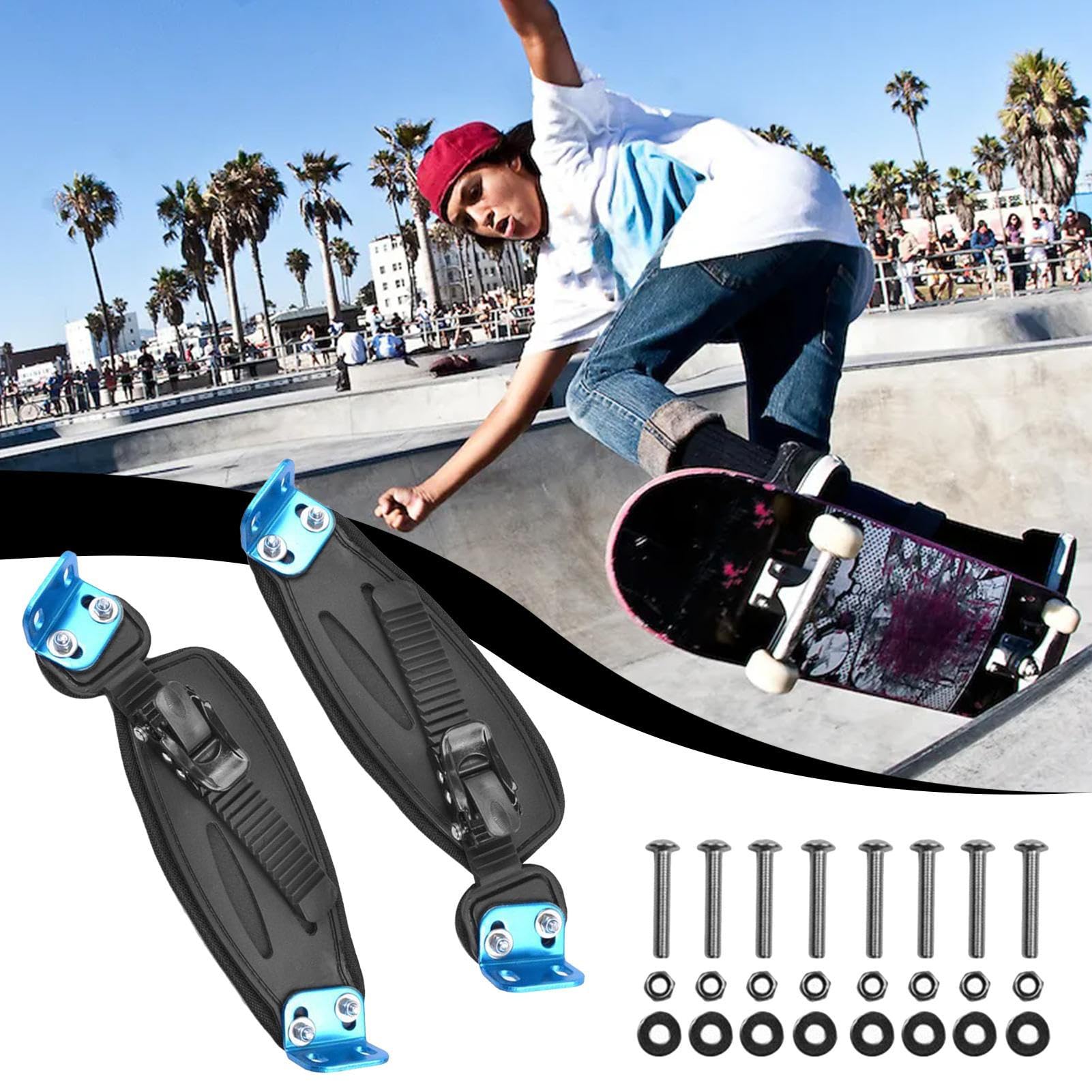 Support de pied de planche à roulettes de montagne, sangle de pied pied réglable pieds en nylon avec sangle de fixation sangle de planche à roulettes,Pièces de ceinture de support de skateboard pour