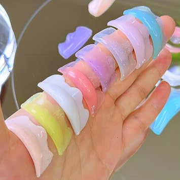 Lash Lift Ribbons Eyelash Lifting Shields Mini Lami Lamination Roller Soft Silicone Perm Rod LC Curl Perming Shield 8 Size Korean Curling Guard Lifts Eyelashes Visibly Elastic Shield For All Eyes
