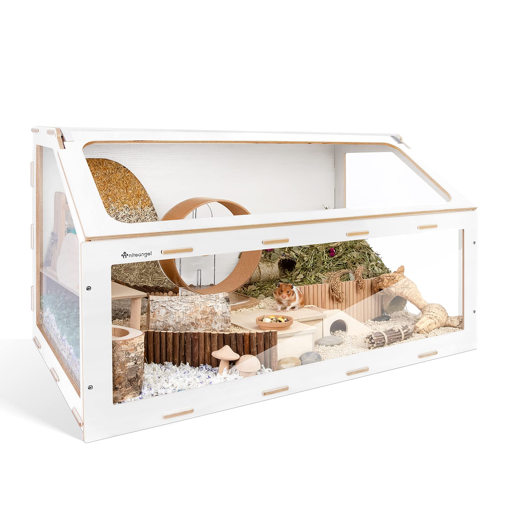 Buy Niteangel Vista Hamster Cage W/ Oblique Opening Cage Door MDF Aspen Small Animal Cage for