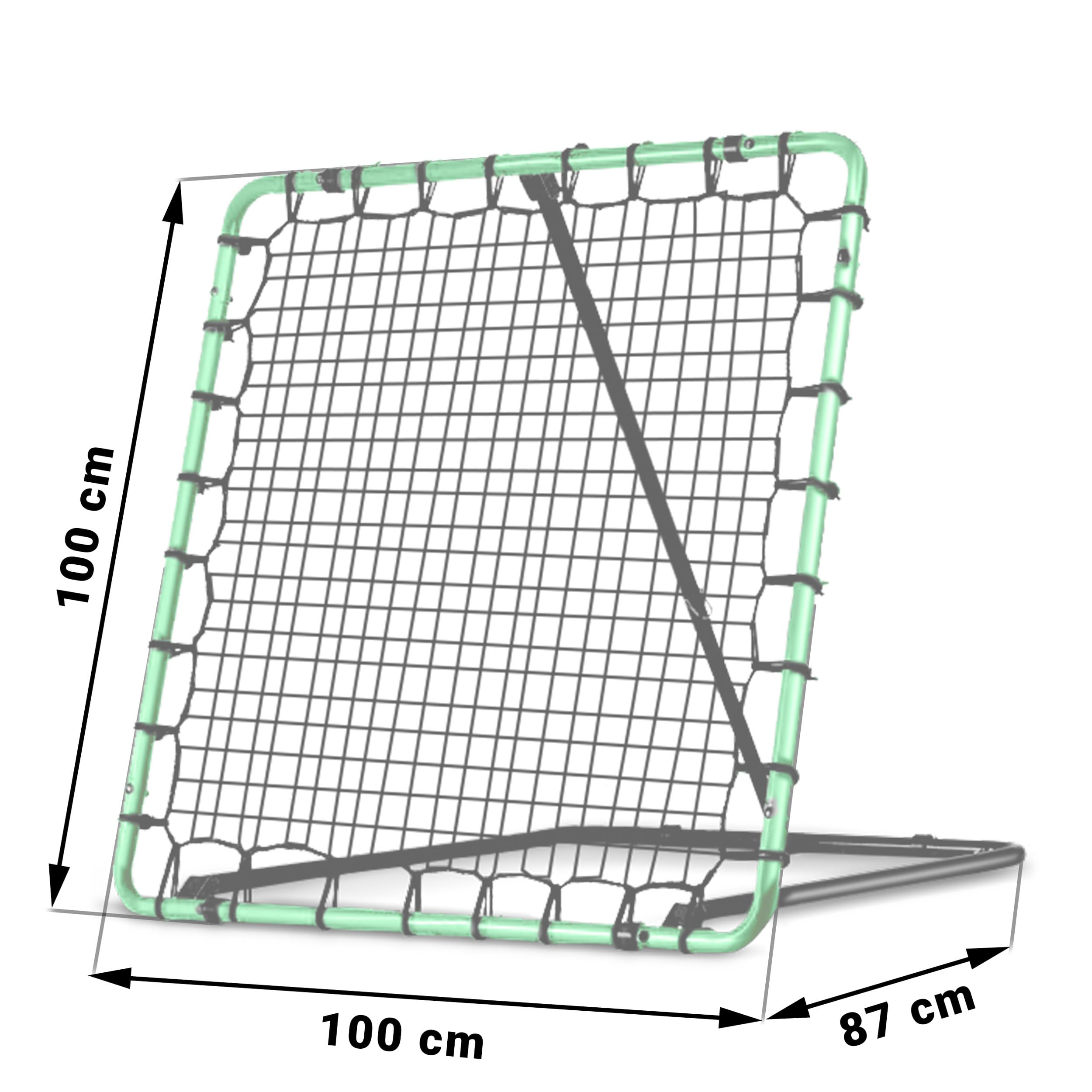 Neo-Sport Rebounder Do Piłki Nożnej Siatka Odbijająca Do Treningu Piłki Nożnej 120 x 120 x 107 cm Czarny Zielony