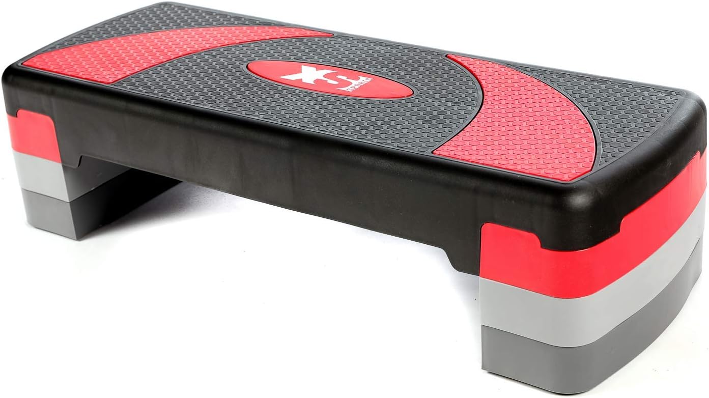 XS Sports AEROBIC STEPPER CARDIO FITNESS STEP BOARD-3 LEVELS HOME GYM EXERCISE BLOCK