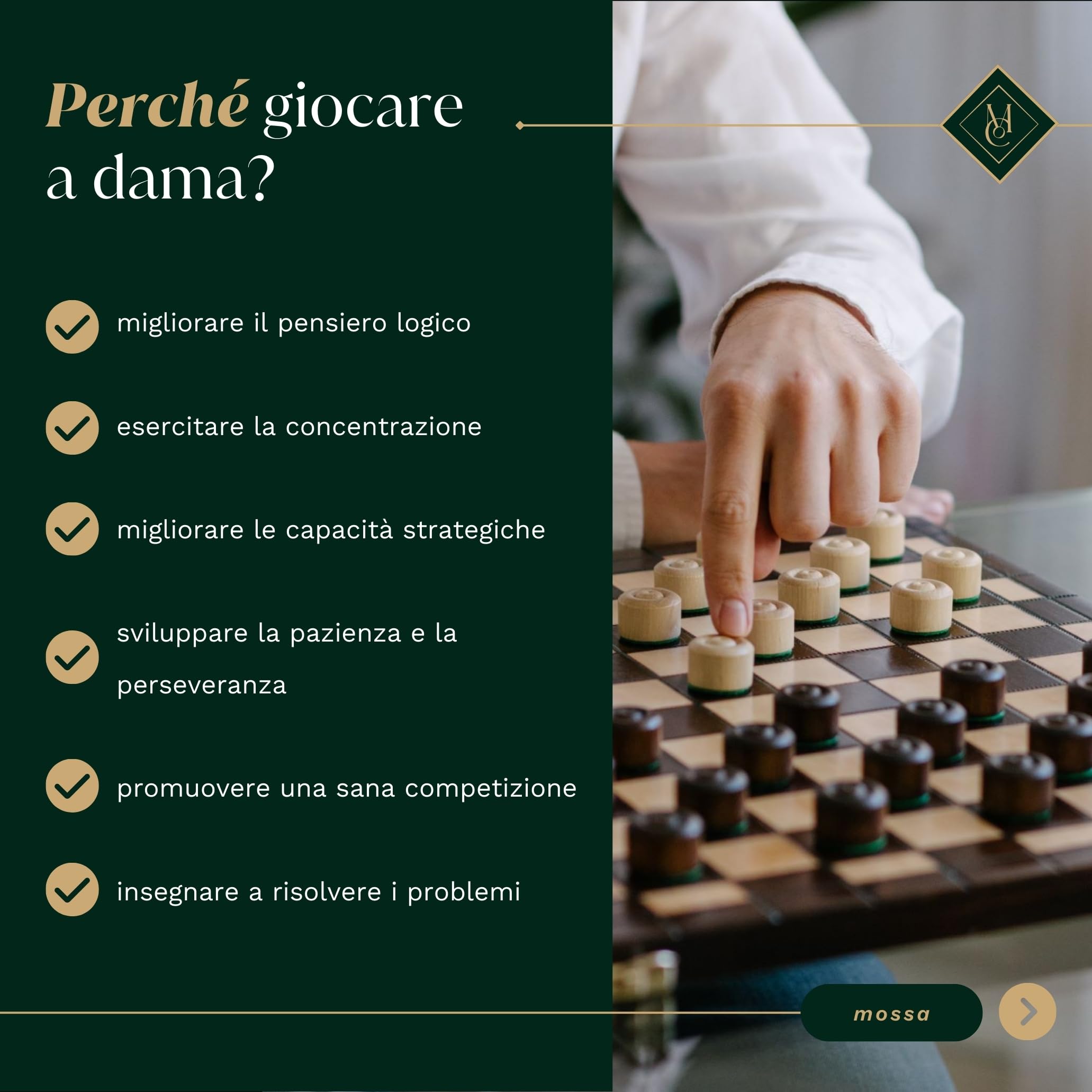 Master of Chess XXL 100 Fields CHECKERS 39cm / 16in Gioco di dama/dama in legno, gioco classico artigianale