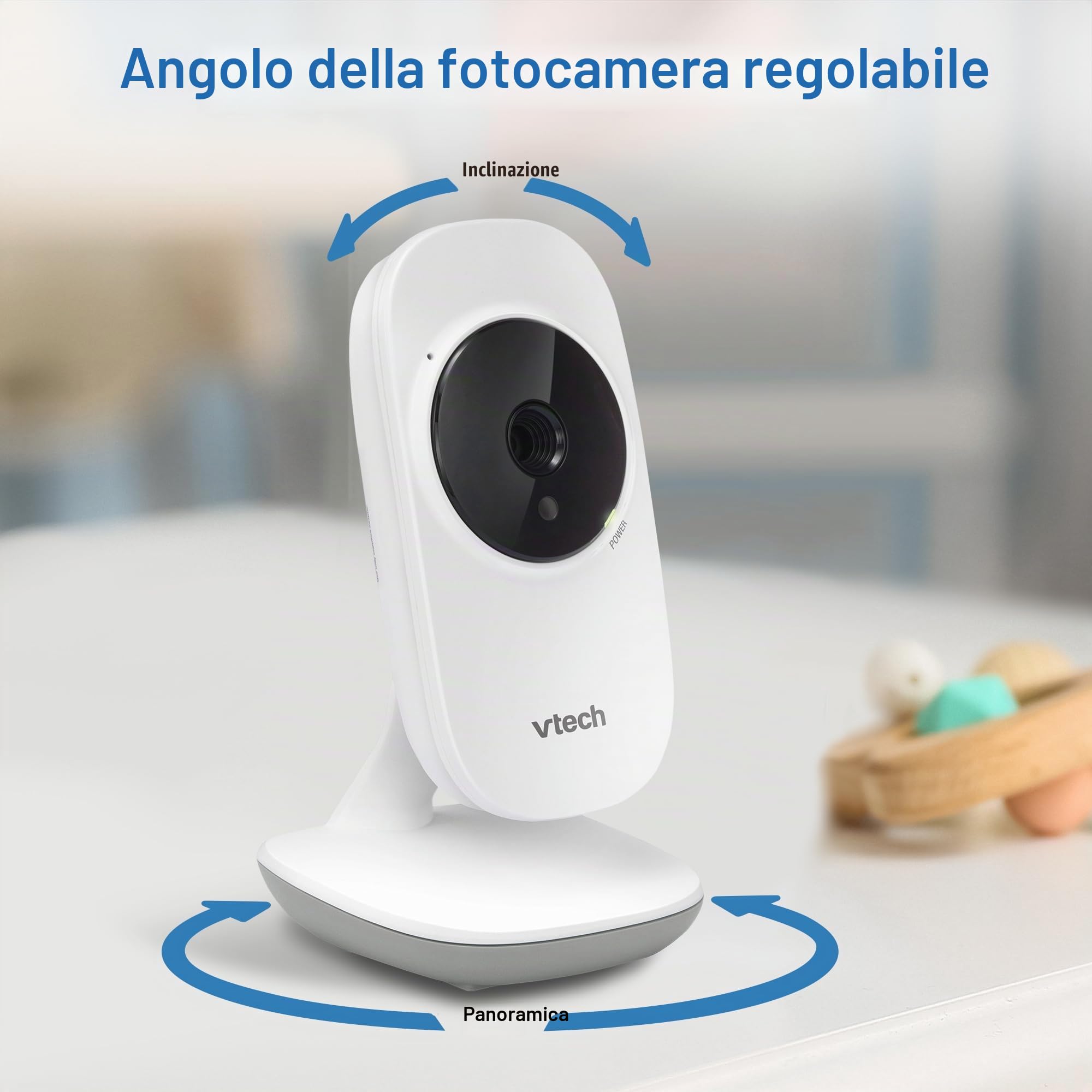 VTech VM819 Baby Monitor con fotocamera e audio, schermo da 2,8 pollici, videocamera portatile per bambini, visione notturna, audio a 2 vie, sensore di temperatura e ninne nanne, trasmissione sicura