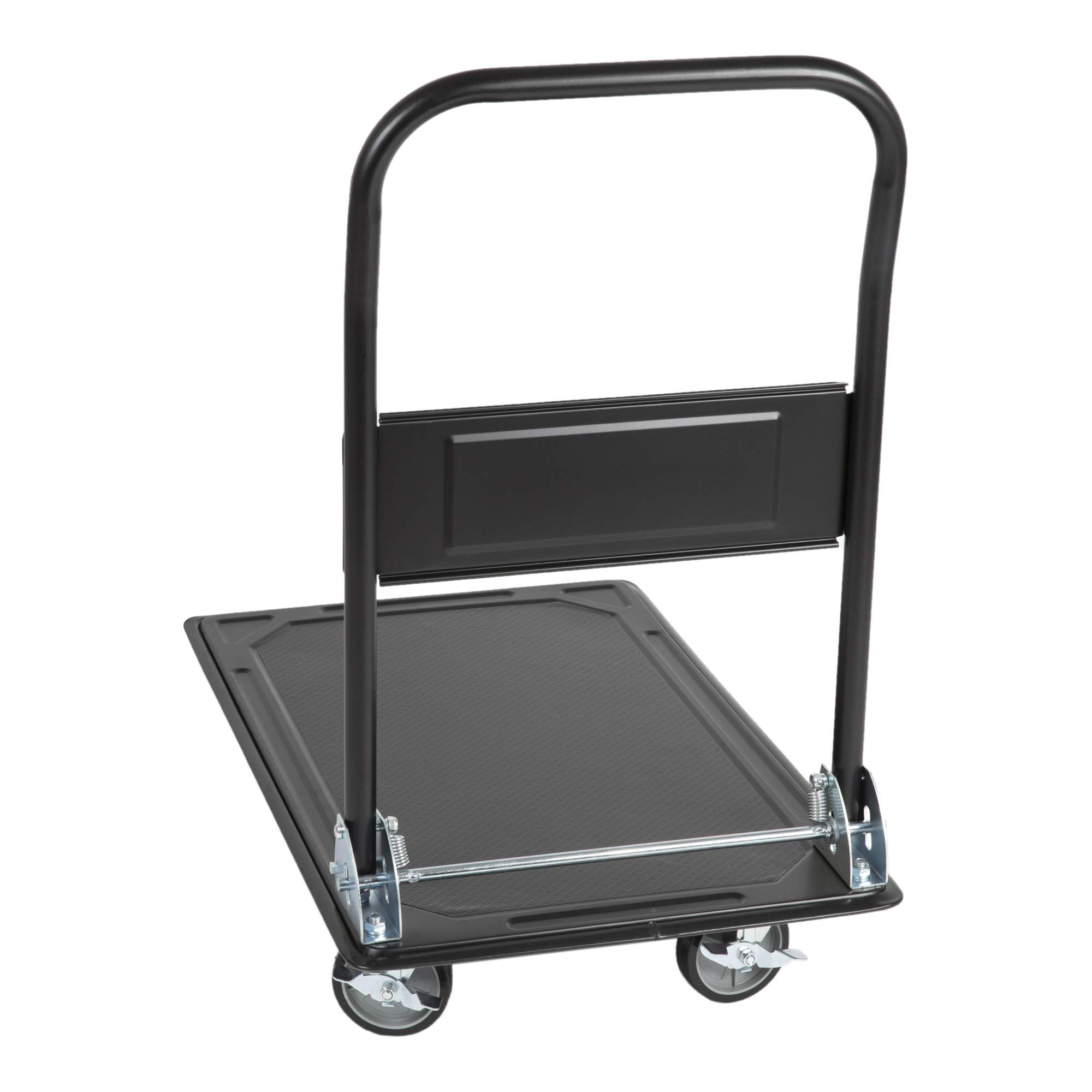 STIER Plattformwagen, Klappbar, Tragkraft 150 kg, Ladefläche 735 x 470 mm, Transporthilfe mit Lenkrollen, Rollwagen mit Antirutsch Beschichtung, stabil und sicher