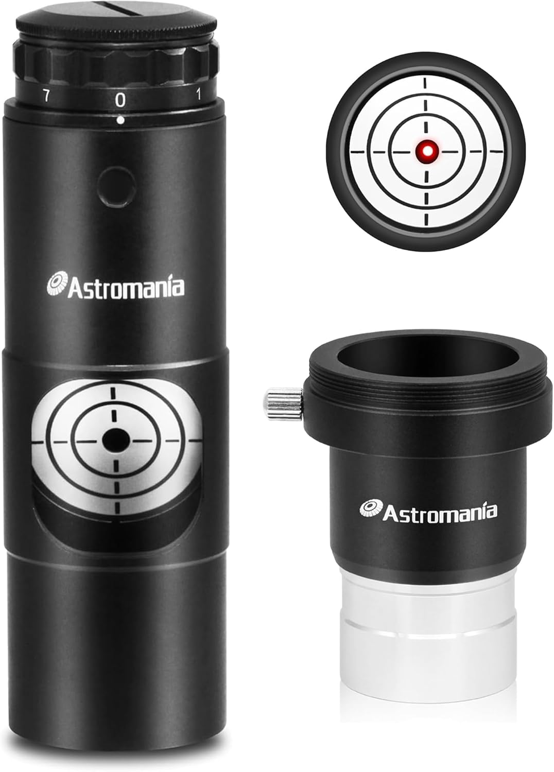 Astromania 1.25 Inch Universal T-Adapter - Bundle with - Laser Collimator Telescope Alignment 1.25 Inch
