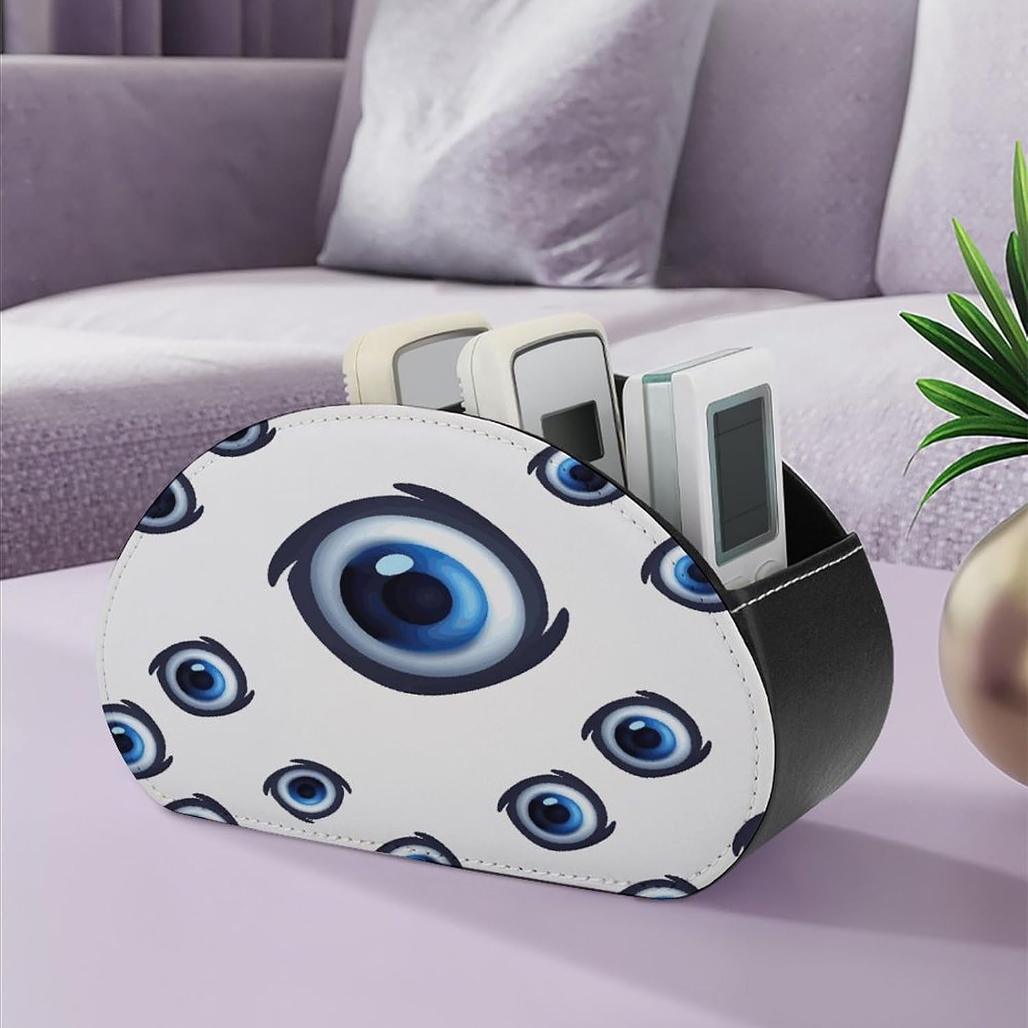 TV Remote Control Holder, 5 Compartments, Evil Eyes image 5