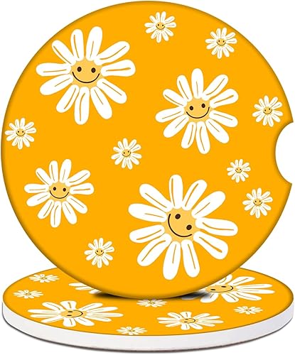 Miniatura 20 de Posavasos para Portavasos de Automóvil - Posavasos de Cerámica Absorbente de Conejo Fresa con Leche, Paquete de 2, Posavasos para Portavasos de