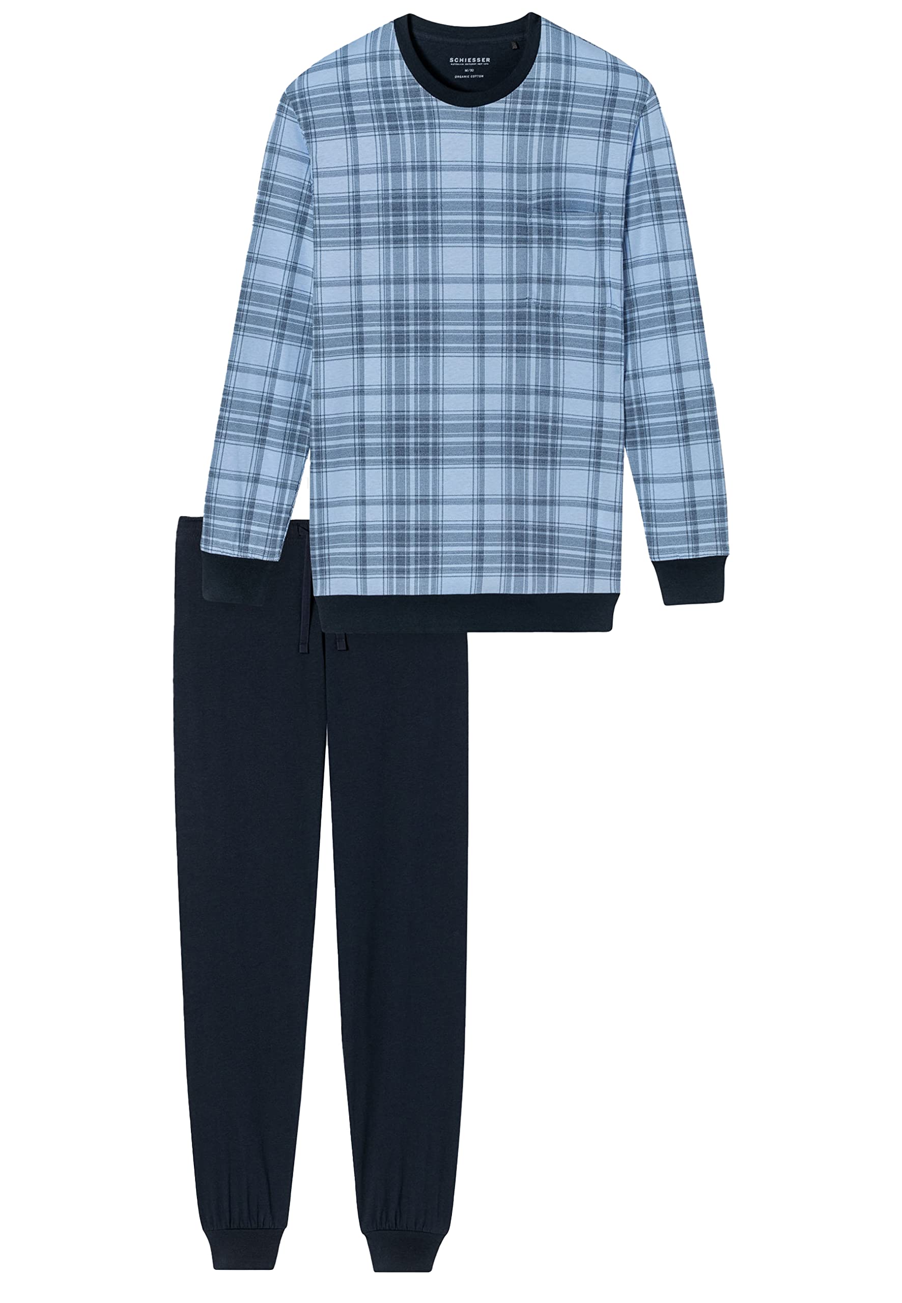 Schiesser Herren Schlafanzug lang mit Bündchen - Nightwear Set