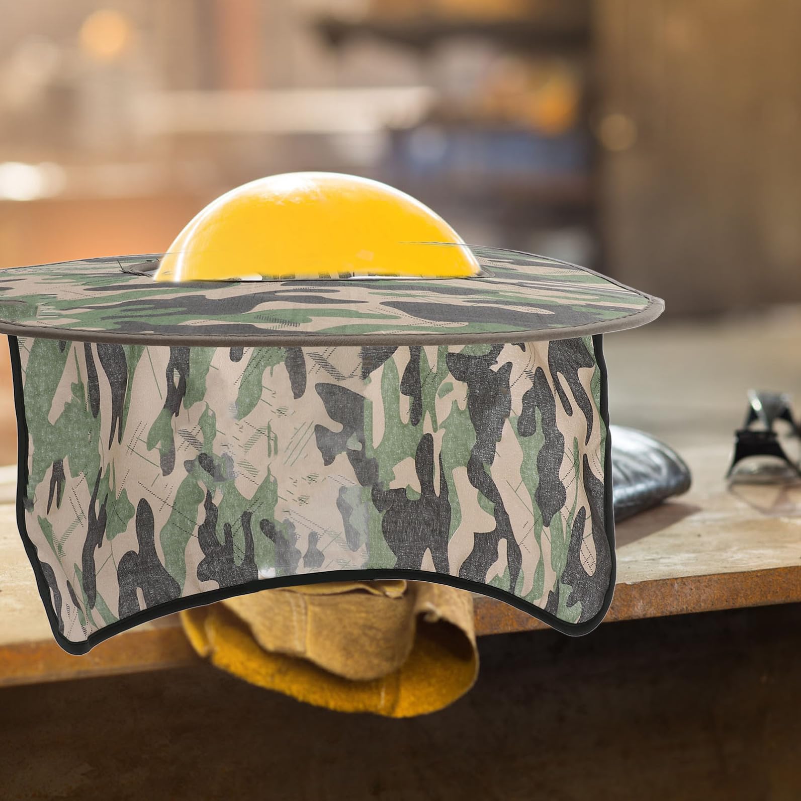 SEWACC Sombrero de Seguridad con Visera para Casco Protección Solar para Construcción y Actividades Incluye Cubierta para Cuello y Diseño Transpirable para y