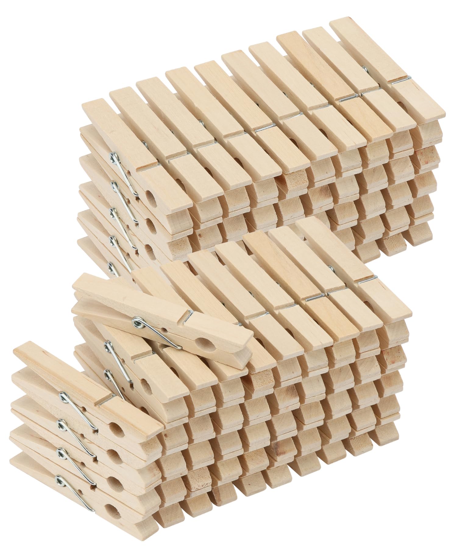 Mr. Pen Wood - Large En Clothes Pins, 2.9 Inch, 100 Pack, Bulk Natural Clips For Crafts, Classroom Projects, Hanging Photos, Chip Bags, Decoration, Rust Resistant Spring