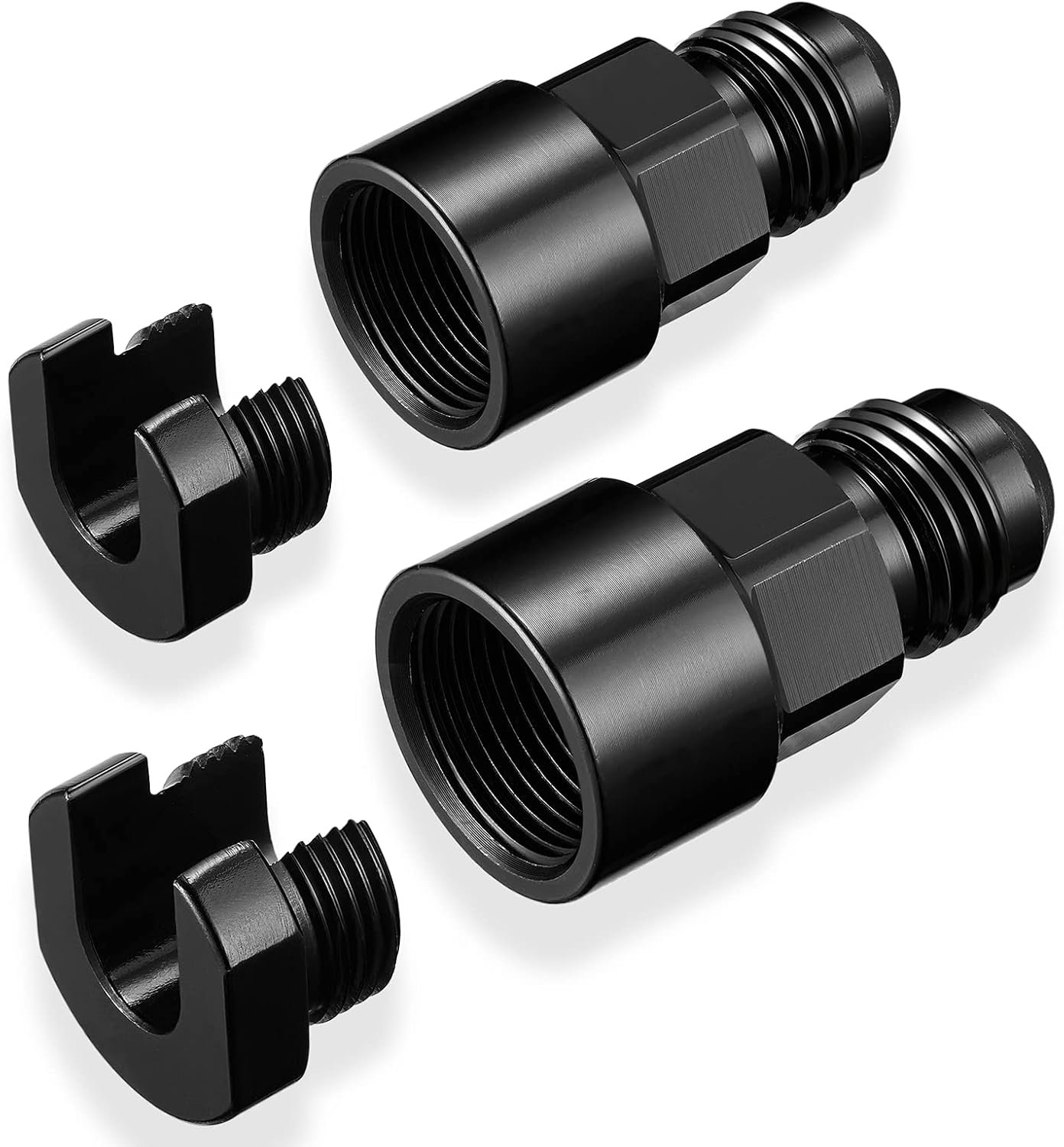 SYKRSS 2 PCS 6AN Male Flared to 3/8", 5/16" SAE Quick Connect Female Screw On Adapter Fitting EFI Aluminum Connector Fuel Adapter Connector