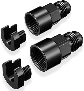 2 PCS 6AN Male Flared to 3/8", 5/16" SAE Quick Connect Female Screw On Adapter Fitting EFI Aluminum Connector Fuel Adapter Connector