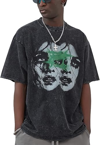 Miniatura 2 de Y2k Camisas para hombres y mujeres, camisetas gráficas vintage de verano, gótica, holgadas, ropa de calle, camiseta vintage de gran