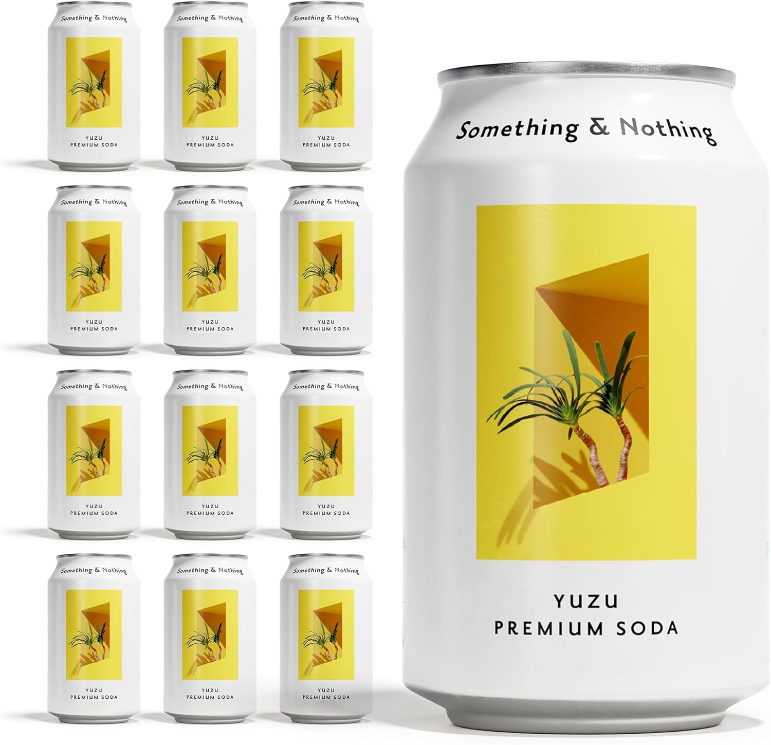 Yuzu Flavoured Sparkling Water, 12 x 330 ml Cans | Lightly Carbonated Fizzy Soda Waters Infused with Added Grape & Lemon Juice | Vegan & Low Calorie Multipack Healthy Soft Drinks