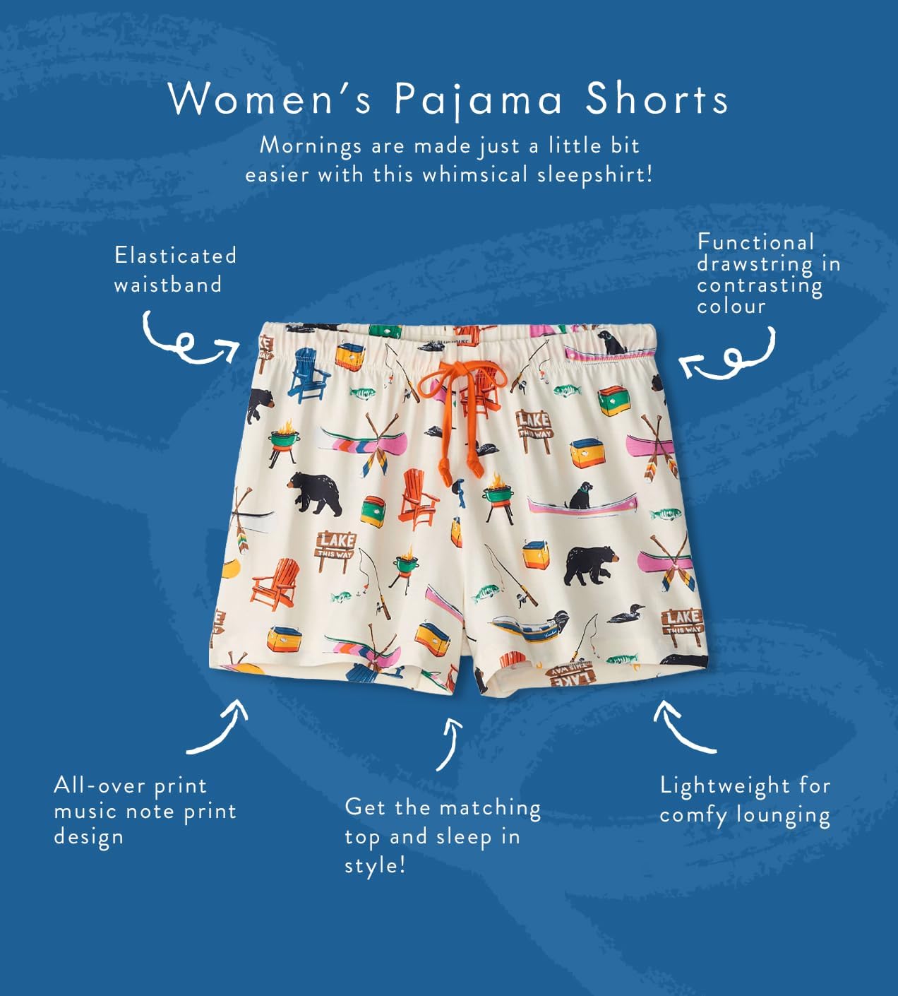 Little Blue House Women's Pajama Shorts image 4