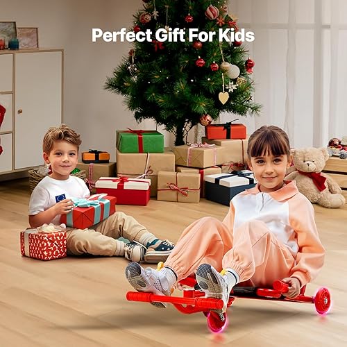 Miniatura 8 de VEVOR Patinete para montar, capacidad de carga de 132 libras, columpio de lado a lado para una conducción increíble impulsada por movimiento en